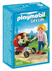 Kонструктор 5573 PLAYMOBIL® City Life, Mother with Twin Stroller цена и информация | Конструкторы и кубики | pigu.lt