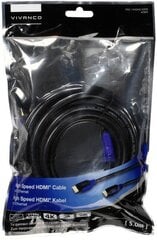 Vivanco cable Pro HDMI-HDMI 5m (42964) kaina ir informacija | Kabeliai ir laidai | pigu.lt