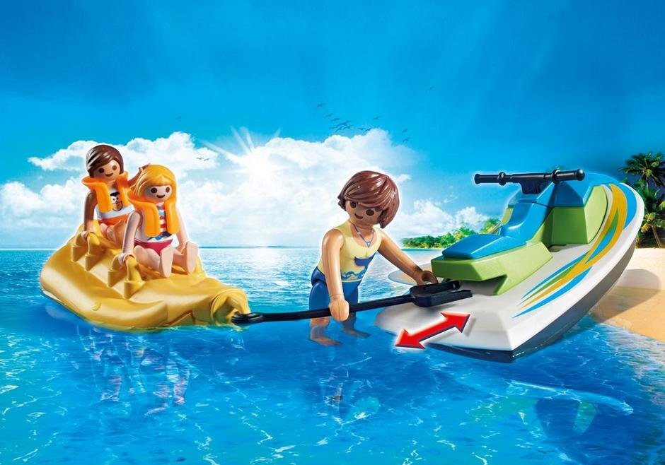 6980 PLAYMOBIL® Family Fun, Vandens motociklas su pripučiamu bananu kaina ir informacija | Konstruktoriai ir kaladėlės | pigu.lt