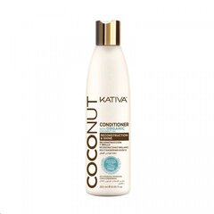 Кондиционер для волос с кокосовым маслом Kativa Coconut, 250 мл цена и информация | Бальзамы, кондиционеры | pigu.lt