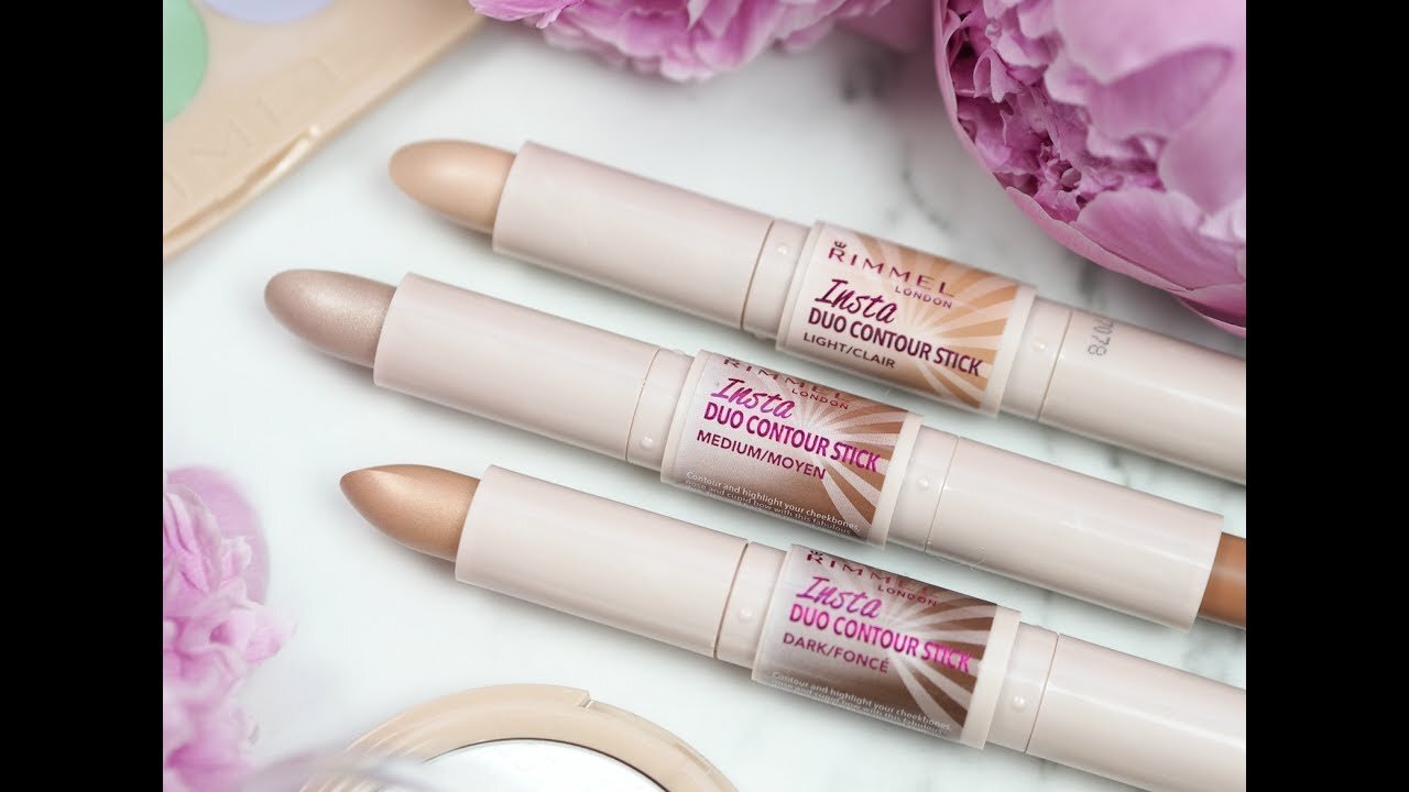 Veido kontūravimo pieštukas Rimmel Insta Duo Contour Stick 8 g, Nr.100 Light цена и информация | Makiažo pagrindai, pudros | pigu.lt