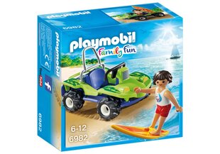 Конструктор 6982 PLAYMOBIL® Family Fun, сёрфингист и квадрацикл цена и информация | Конструкторы и кубики | pigu.lt