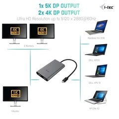 Adapteris iTec TB3DUAL4KDP kaina ir informacija | Adapteriai, USB šakotuvai | pigu.lt