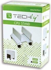 Techly CPU Steel Holder with Wheels, Black (303294) kaina ir informacija | Techly Kompiuterinė technika | pigu.lt