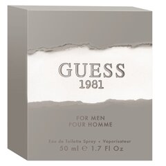 Tualetinis vanduo Guess Guess 1981 EDT vyrams 50 ml kaina ir informacija | Kvepalai vyrams | pigu.lt