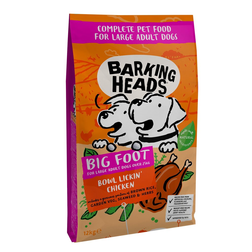 Barking Heads Large Adult​ Bowl Lickin Chichen didelių veislių šunims, 12kg kaina ir informacija | Sausas maistas šunims | pigu.lt