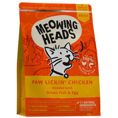 Meowing Heads suaugusioms katėms Paw Lickin su vištiena, 4 kg​ kaina ir informacija | Sausas maistas katėms | pigu.lt