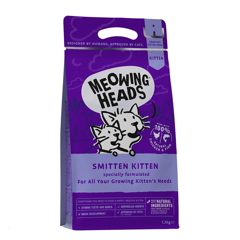 Meowing Heads su vištiena Smitten Kitten​ 1.5 kg​ kaina ir informacija | Sausas maistas katėms | pigu.lt