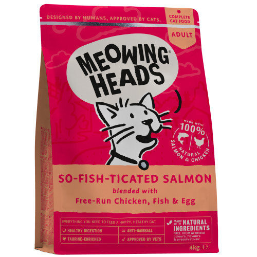 Meowing Heads su daug žuvies So-fish-ticated Salmon, 4 kg​ kaina ir informacija | Sausas maistas katėms | pigu.lt