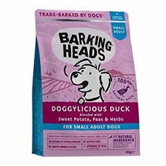 Barking Heads Small Adult Doggylicious Duck Grain Free mažų veislių šunims su antiena , 4 kg kaina ir informacija | Sausas maistas šunims | pigu.lt