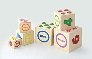 Учебные деревянные кубики Viga, 24 мес. + 6 шт. цена и информация | Игрушки для малышей | pigu.lt