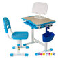 Augantis vaikiškas stalas ir kėdė FunDesk Piccolino, mėlynos/baltos/ąžuolo spalvos kaina ir informacija | Kompiuteriniai, rašomieji stalai | pigu.lt