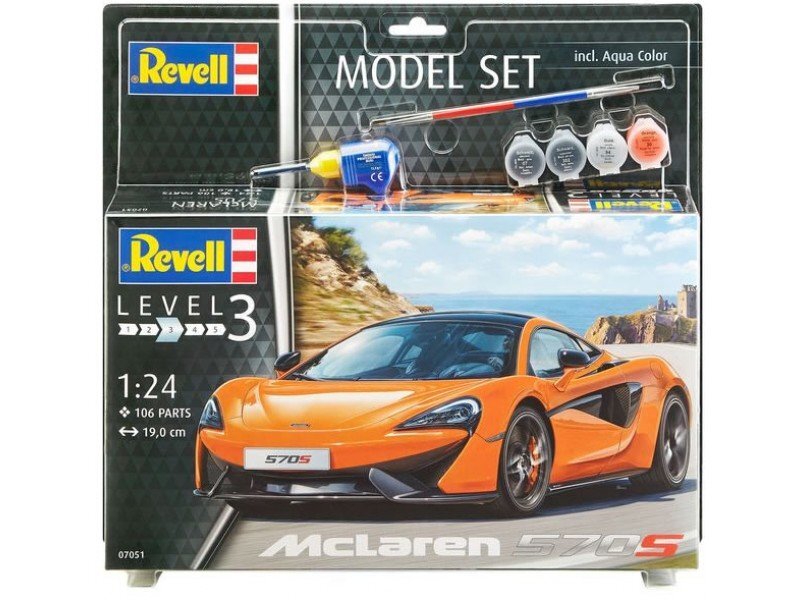 Automodelis-konstruktorius Revell McLaren, 570S, 67051, 1:24 kaina ir informacija | Konstruktoriai ir kaladėlės | pigu.lt