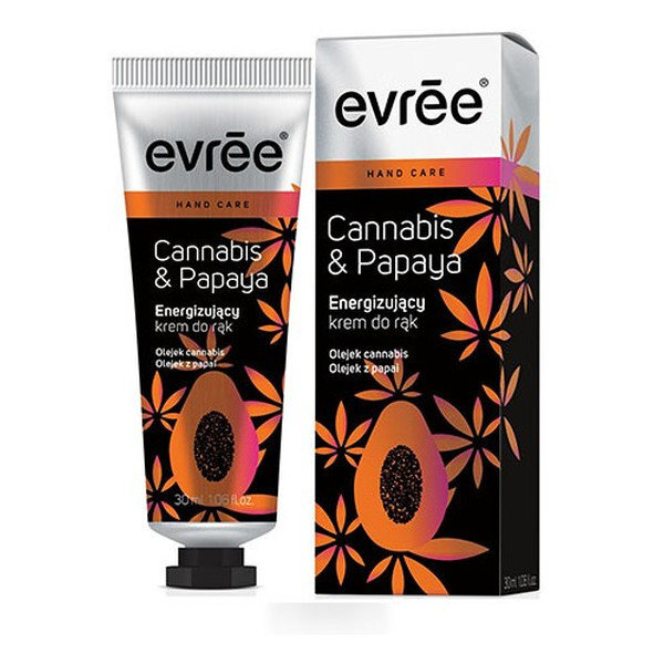 Drėkinamasis rankų kremas Evree Cannabis & Papaya 30 ml kaina ir informacija | Kūno kremai, losjonai | pigu.lt