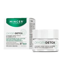 Apsauginis dieninis veido kremas Mincer Pharma Oxygen Detox SPF20 Nr.1501 50 ml kaina ir informacija | Veido kremai | pigu.lt