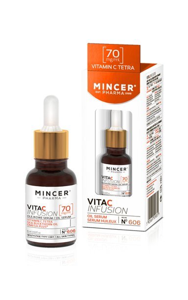 Veido serumas brandžiai odai Mincer Pharma Vita C Infusion Nr.606 15 ml kaina ir informacija | Veido aliejai, serumai | pigu.lt