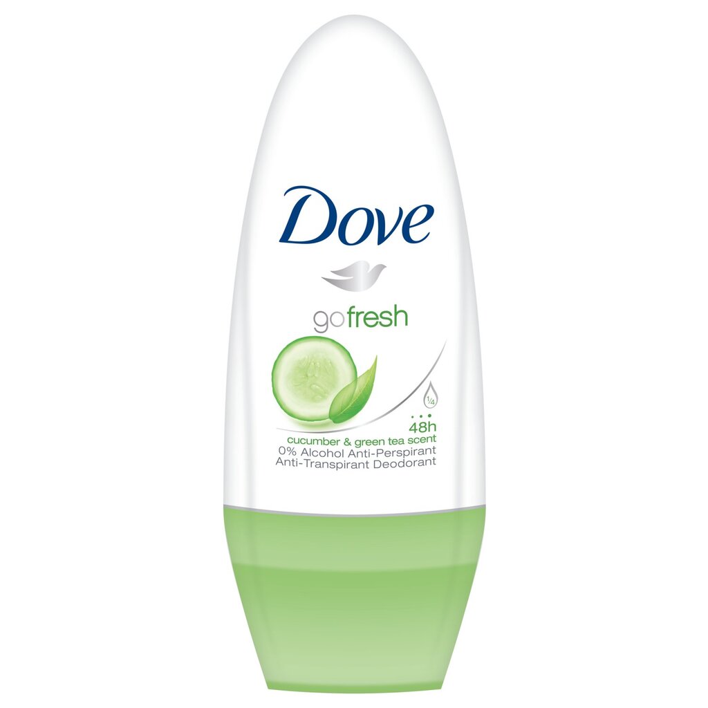 Rutulinis dezodorantas Dove Go Fresh Cucumber & Green Tea, 50 ml kaina ir informacija | Dezodorantai | pigu.lt