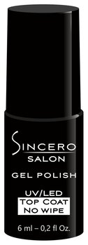 Верхний слой гель-лака для ногтей Sincero Salon Top Coat No wipe 6 мл цена и информация | Лаки, укрепители для ногтей | pigu.lt