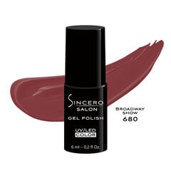 Gelinis nagų lakas "Sincero Salon", 6ml, BROADWAY SHOW, 680 kaina ir informacija | Nagų lakai, stiprintojai | pigu.lt