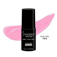 Gelinis nagų lakas "Sincero Salon", 6ml, RICH GIRL, 765 kaina ir informacija | Nagų lakai, stiprintojai | pigu.lt