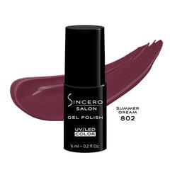 Gelinis nagų lakas Sincero Salon, 6 ml, 802 Summer Dream kaina ir informacija | Nagų lakai, stiprintojai | pigu.lt