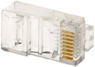 Модульный разъем RJ45/C*P100, 100 шт. цена и информация | Кабели и провода | pigu.lt