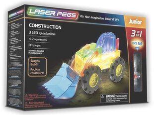 Конструктор Laser Pegs 3in1 Construction, 28 д. цена и информация | Конструкторы и кубики | pigu.lt