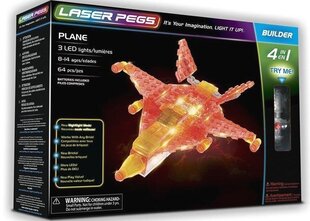 Конструктор Laser Pegs 4in1 Plane, 64 д. цена и информация | Конструкторы и кубики | pigu.lt