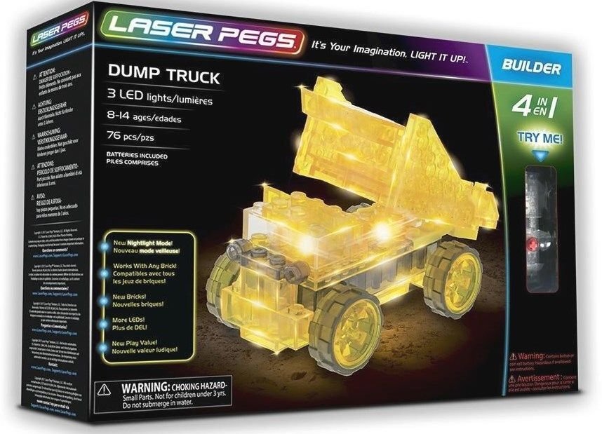 Konstruktorius Laser Pegs Dump Truck LASE0027, 76 d. цена и информация | Konstruktoriai ir kaladėlės | pigu.lt