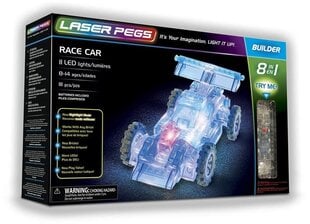 Konstruktorius Laser Pegs 8in1 Race Car 263138, 111 d. цена и информация | Конструкторы и кубики | pigu.lt