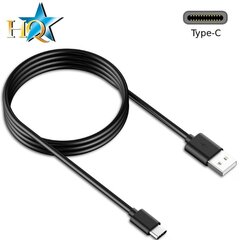 HQ Универсальный USB 3.0 на Type-C Супер Быстрый Кабель 2м Черный (OEM) цена и информация | Кабели для телефонов | pigu.lt