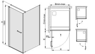 Угловая душевая кабина Sanplast Prestige III KNDJ/PR III 75x80s,профиль-матовый серебристый цена и информация | Душевые кабины | pigu.lt