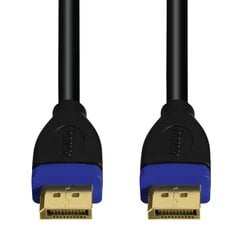 DisplayPort laidas Hama, auksu dengti kontaktai, dvigubas ekranavimas, 3 m, juodas   цена и информация | Кабели и провода | pigu.lt