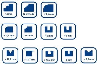 Rinkinys frezų medžiui 12 vnt. 8 mm DEDRA kaina ir informacija | Dedra Santechnika, remontas, šildymas | pigu.lt