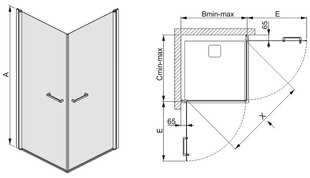 Угловой душ Sanplast Prestige III KN2 / PR III 90s, профиль bahama светло-коричневый цена и информация | Душевые кабины | pigu.lt