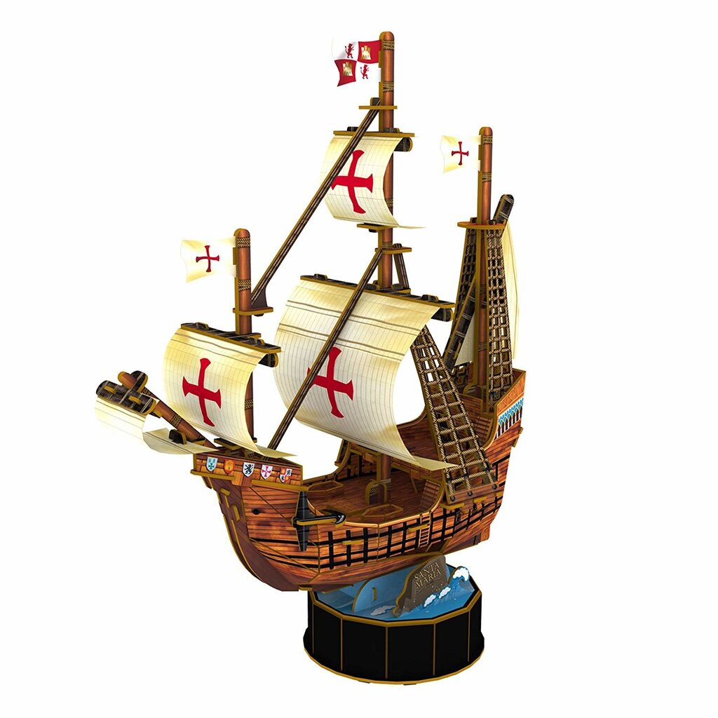 3D dėlionė Santa Maria laivas CubicFun, 93 d. kaina ir informacija | Dėlionės (puzzle) | pigu.lt