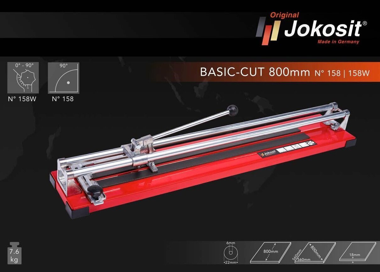 Plytelių pjaustymo staklės BASIC-CUT 158W (800 mm) kaina ir informacija | Mechaniniai įrankiai | pigu.lt