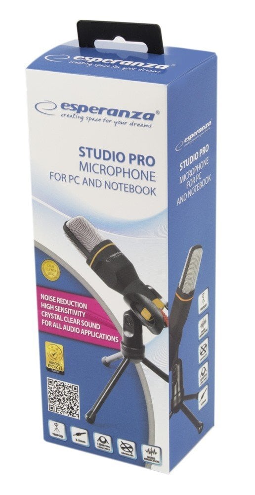 Mikrofonas su trikoju Esperanza EH182 Studio Pro kaina ir informacija | Mikrofonai | pigu.lt