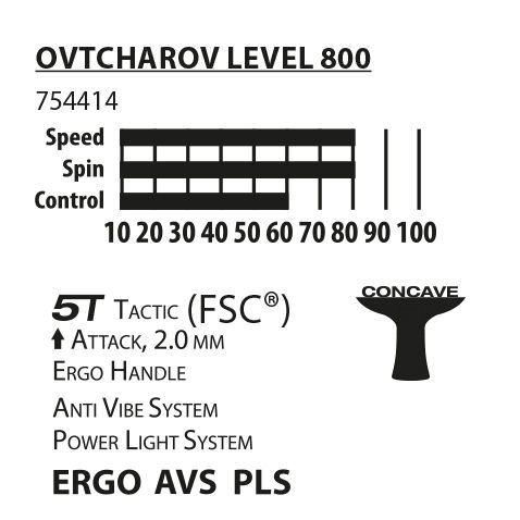Stalo teniso raketė Donic Ovtcharov 800 FSC kaina ir informacija | Stalo teniso raketės, dėklai ir rinkiniai | pigu.lt
