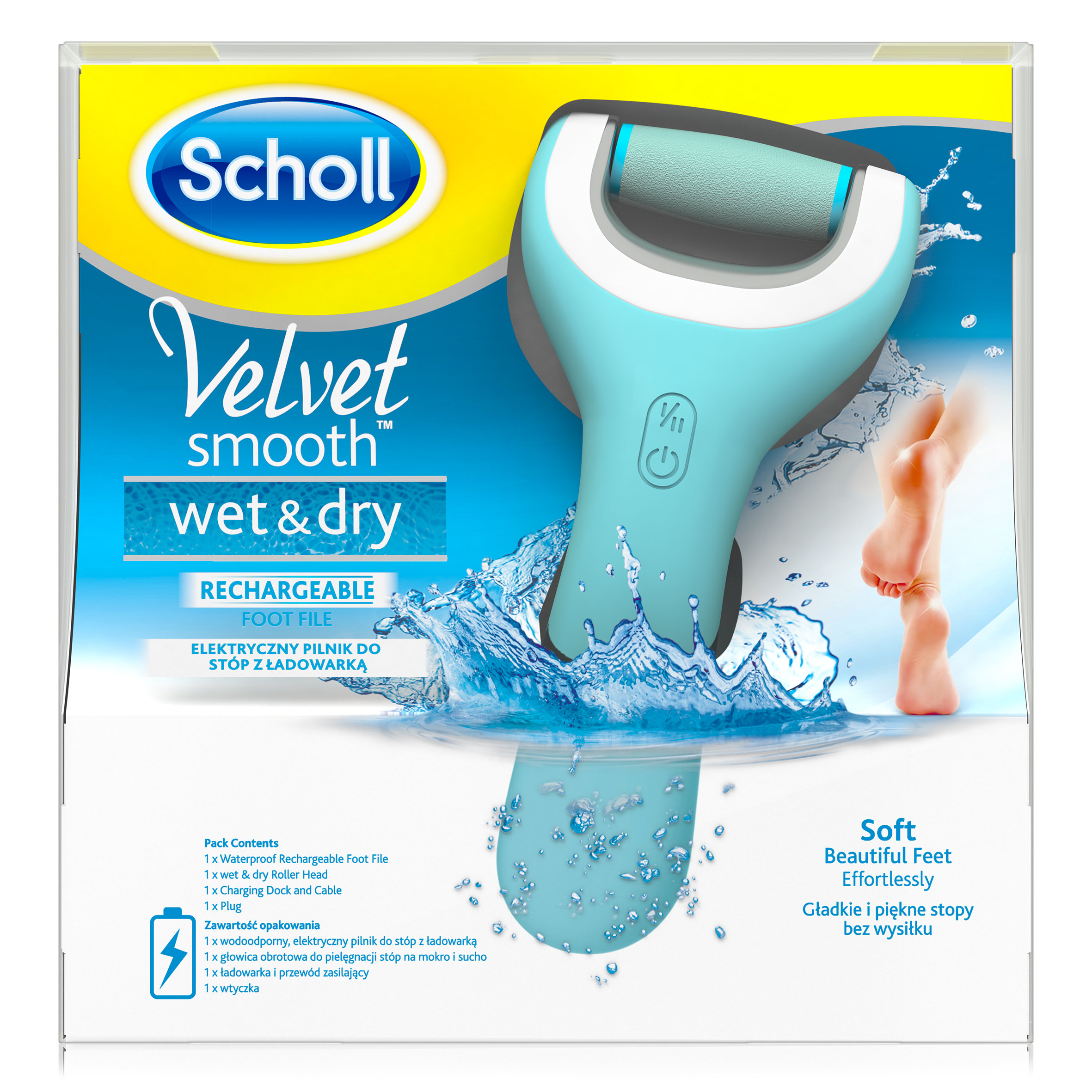 Elektrinis pėdų šveitiklis Scholl Velvet Smooth&nbsp;Wet and Dry