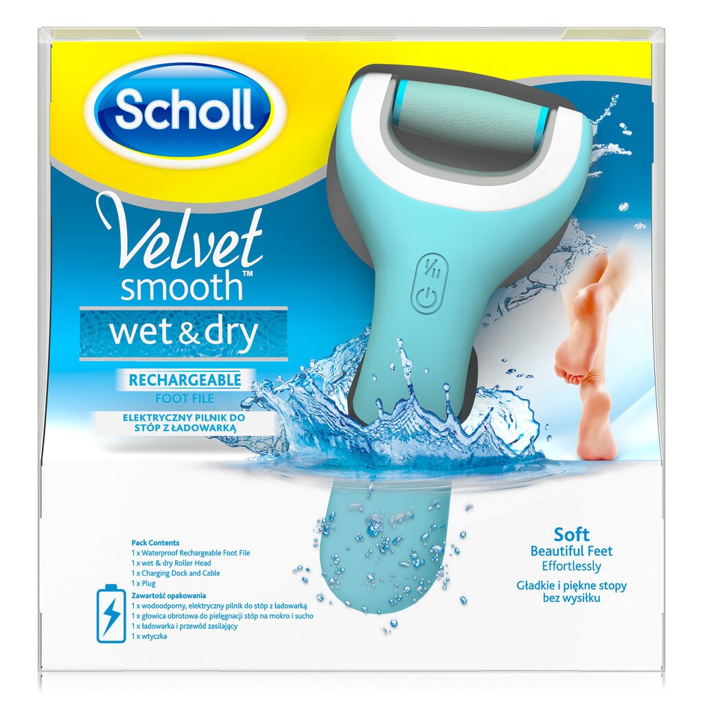 Elektrinis pėdų šveitiklis Scholl Velvet Smooth&nbsp;Wet and Dry цена и информация | Manikiūro, pedikiūro priemonės | pigu.lt