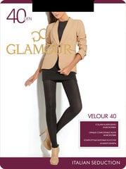 Pėdkelnės moterims Glamour Velour 40 DEN, tamsiai rudos spalvos kaina ir informacija | Pėdkelnės | pigu.lt