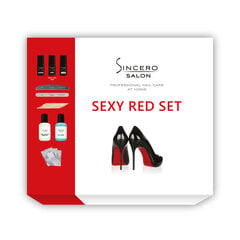 Gelinio nagų lakavimo rinkinys SINCERO SALON, Sexy Red kaina ir informacija | Nagų lakai, stiprintojai | pigu.lt