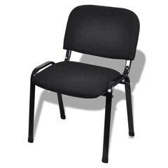 Офисные стулья, 4 шт., черные цена и информация | Офисные кресла | pigu.lt