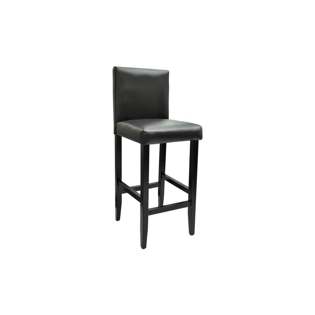 Modernios juodos dirbtinės odos baro kėdės, 2 vnt. kaina ir informacija | Virtuvės ir valgomojo kėdės | pigu.lt
