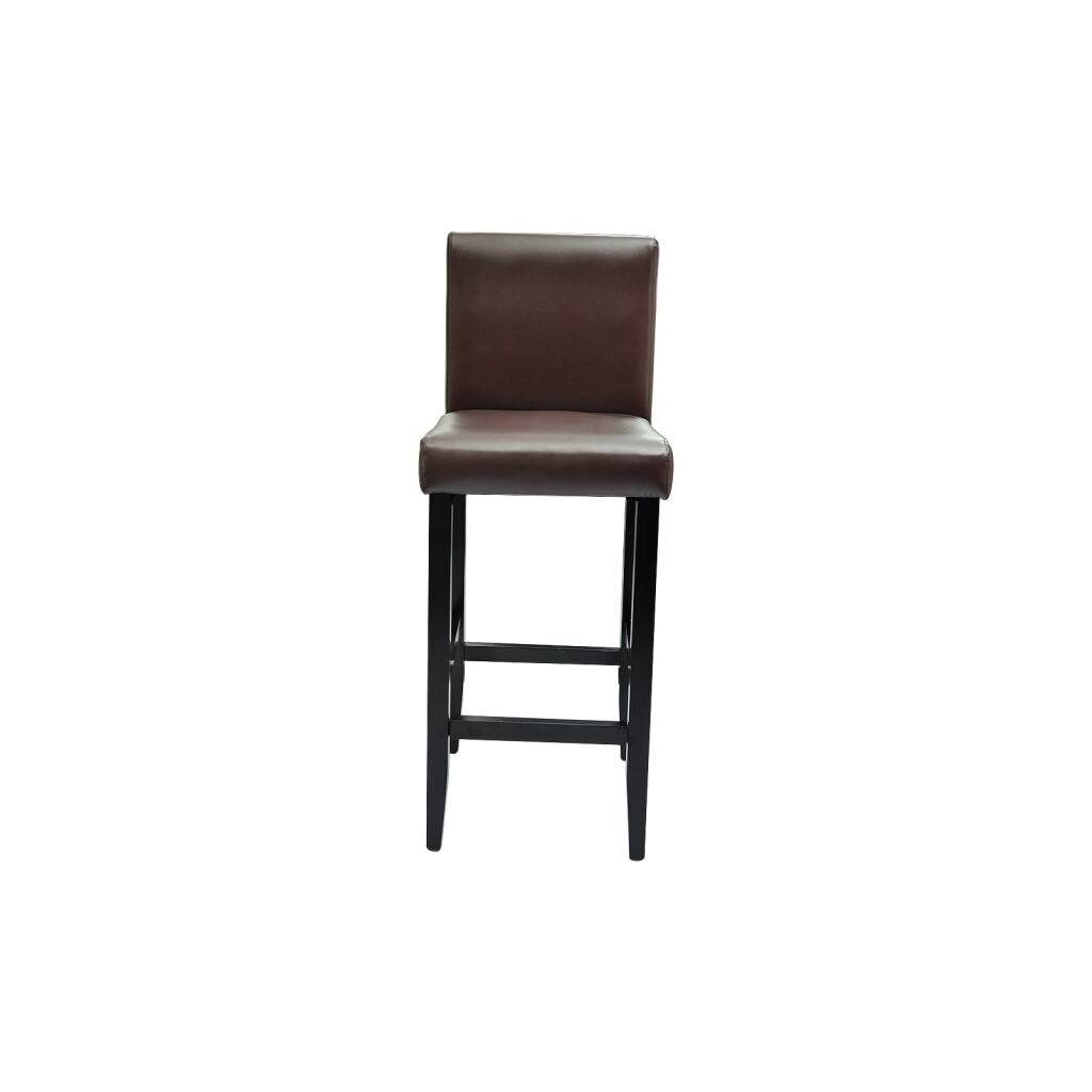 Modernios rudos dirbtinės odos baro kėdės, 2 vnt. цена и информация | Virtuvės ir valgomojo kėdės | pigu.lt