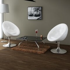 Барные/клубные стулья, белые, 2 шт. цена и информация | Стулья для кухни и столовой | pigu.lt