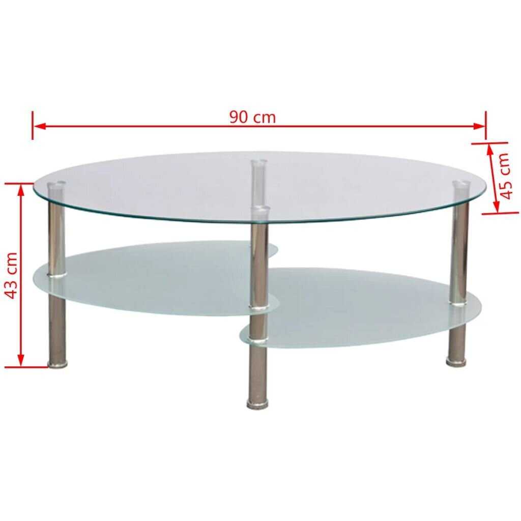 Kavos staliukas, išskirtinio 3 lygių dizaino, baltas kaina ir informacija | Kavos staliukai | pigu.lt