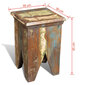 Senovinio stiliaus kėdutė iš perdirbtos medienos kaina ir informacija | Virtuvės ir valgomojo kėdės | pigu.lt