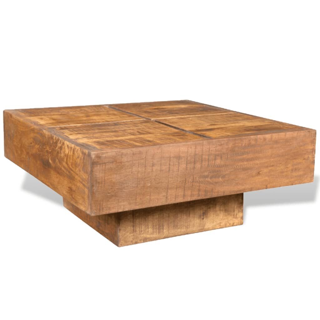 Antikvarinio stiliaus kavos staliukas iš mango medienos, rudas kaina ir informacija | Kavos staliukai | pigu.lt